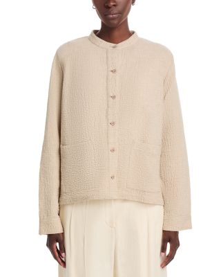 Mandarin Collar Shirt Jacket