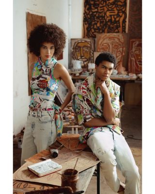 Basquiat Printed Relaxed Fit Short Sleeve Shirt