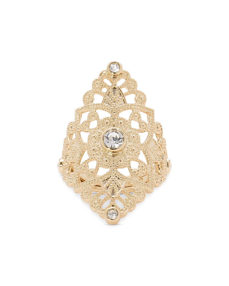 Ramy Brook Laya Crystal Filigree Cocktail Ring