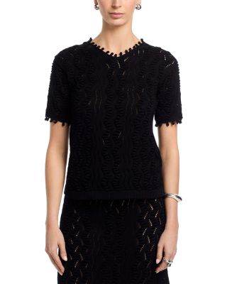 Fine Cotton Popcorn Knit Top & Skirt