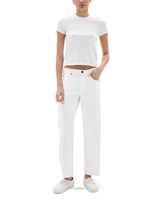 Jamie High Rise Curve Ankle Jeans in White