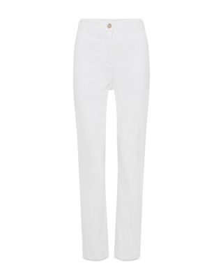 Adela Mid Rise Ankle Jeans in White