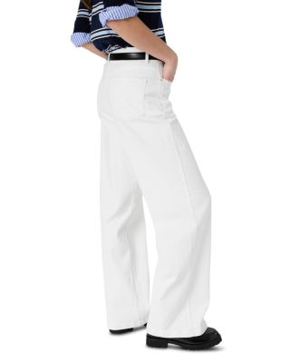 Aelina High Rise Straight Jeans in White
