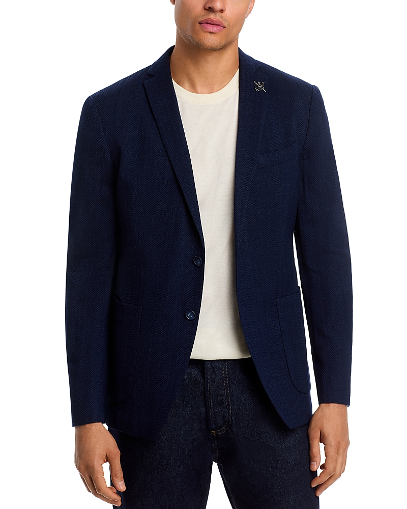 John Varvatos Star Usa Slim Fit Varick Herringbone Jersey Sport Coat
