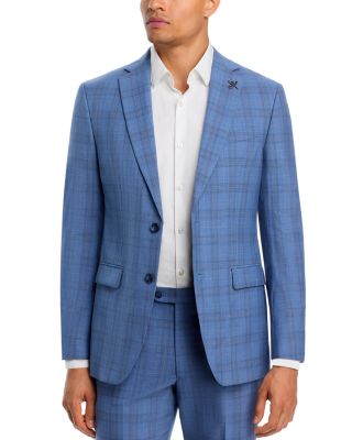 Slim Fit Plaid Suit Jacket