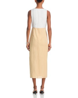 Cooper Linen V Neck Midi Dress