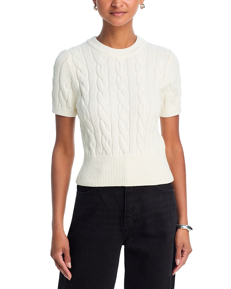 525 America Cable Knit Cap Sleeve Sweater