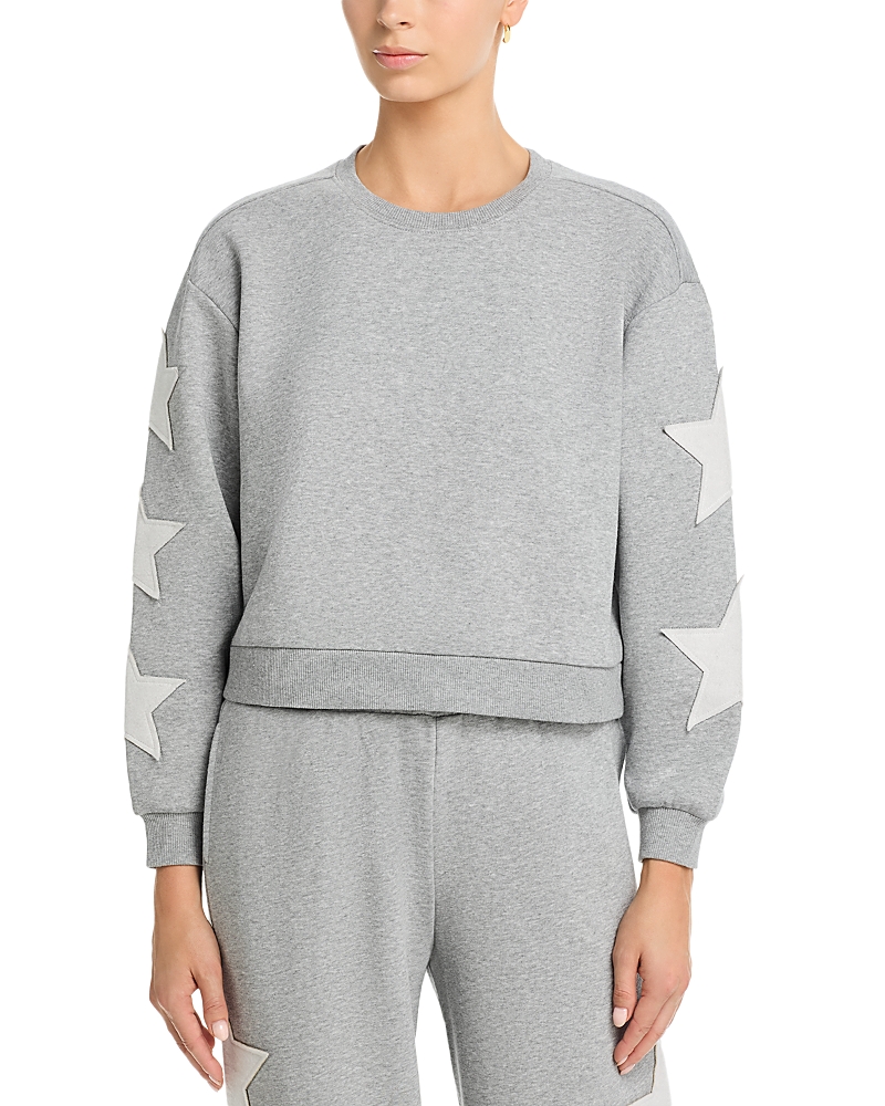 Vintage Havana Moon Grey Reverse Terry Crewneck Sweatshirt