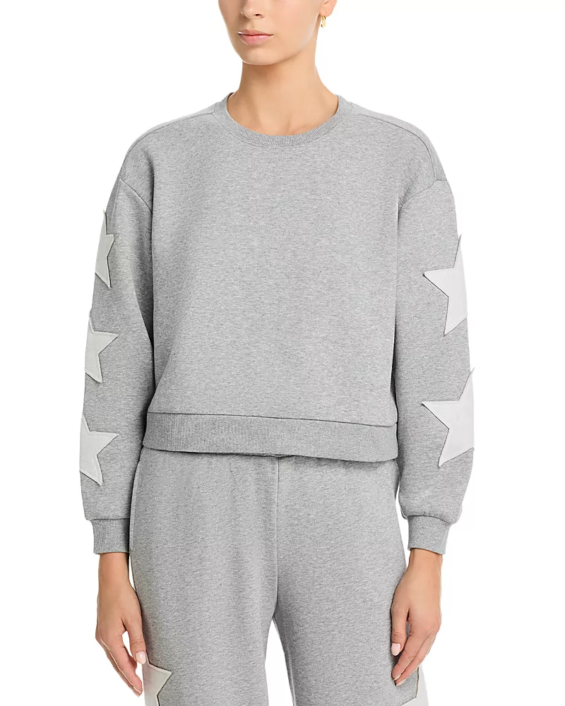 Vintage Havana Moon Grey Reverse Terry Crewneck Sweatshirt