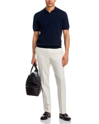 Tonal Stripe Johnny Collar Polo