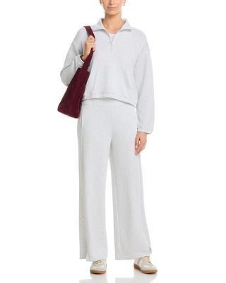 Cloud Fleece Quarter Zip Sweatshirt & Wide Leg Pants