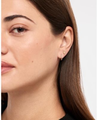 Solid Yellow Gold Mini Flower Studs