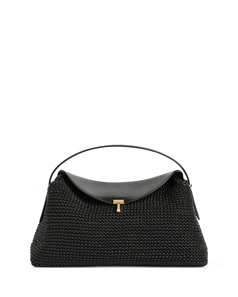 Toteme T-Lock Woven Leather Handbag