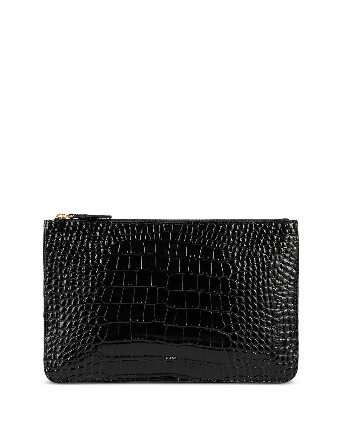 Toteme Croco Embossed Leather Clutch