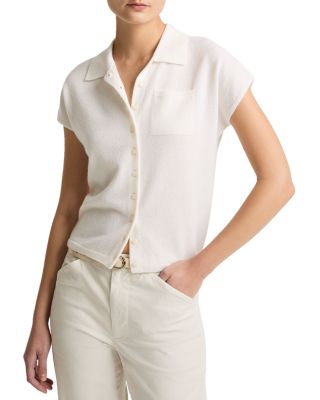 Cashmere & Silk Polo Sweater
