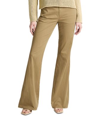 Stretch Cotton Flare Pants