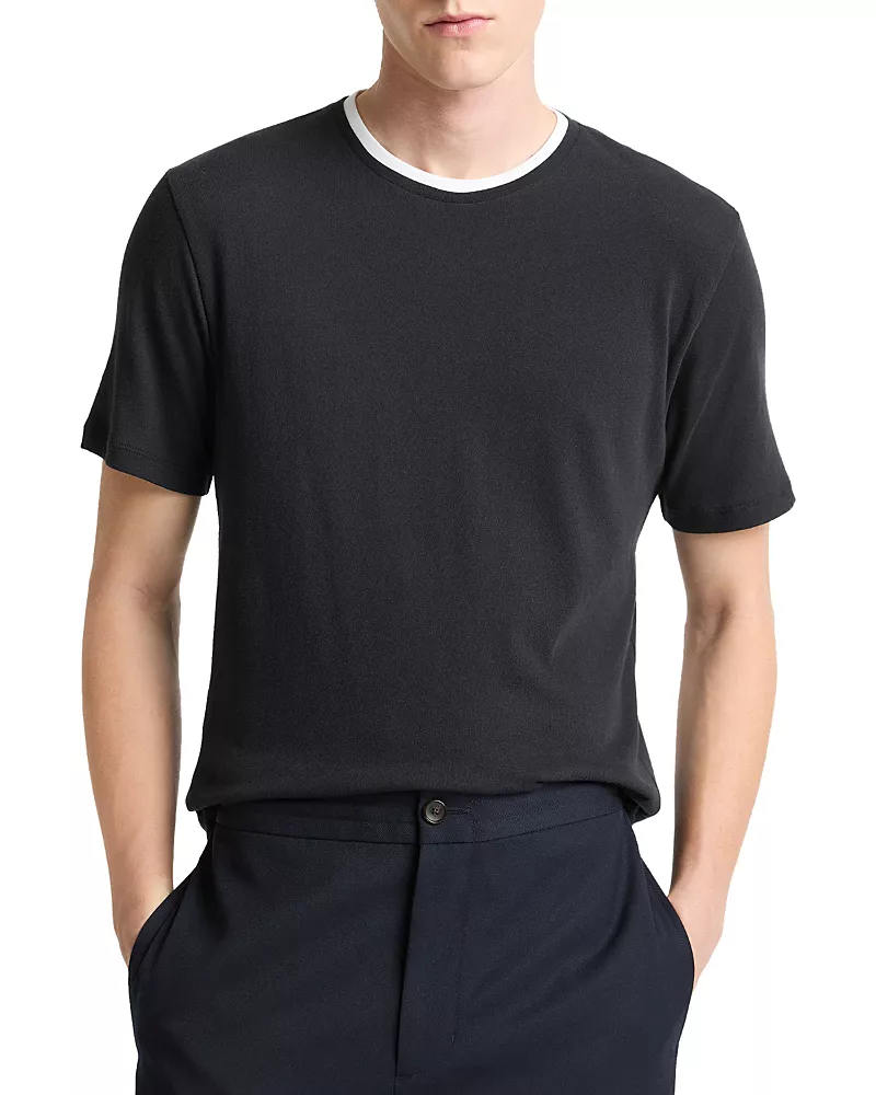 Vince Loose Knit Double Collar T-Shirt