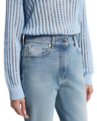 Low Rise Straight Crop Jeans in Ink