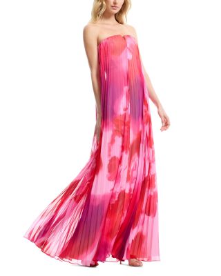 Kelston Strapless Pleated Dress
