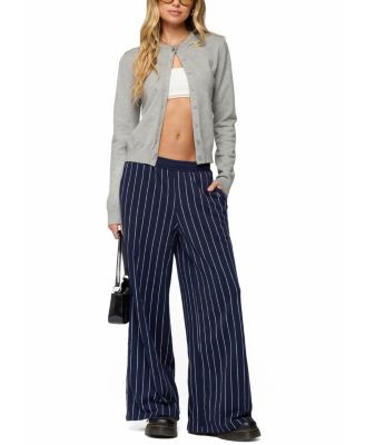 Mercer Pinstripe Wide Leg Sweatpants