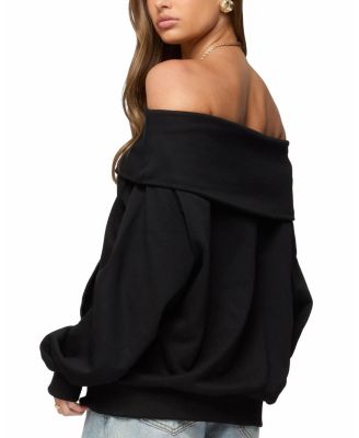 Ashlee Oversized Foldover Sweatshirt