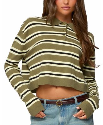 Shelby Striped Polo Sweater