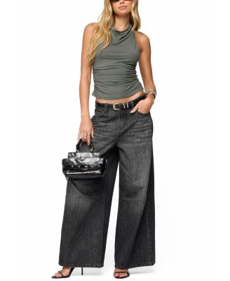 Collie Twisted High Cowl Neck Top