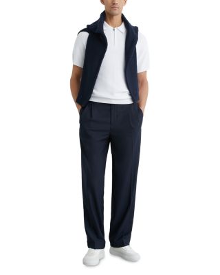 Estate Short Sleeve Half Zip Textured Polo