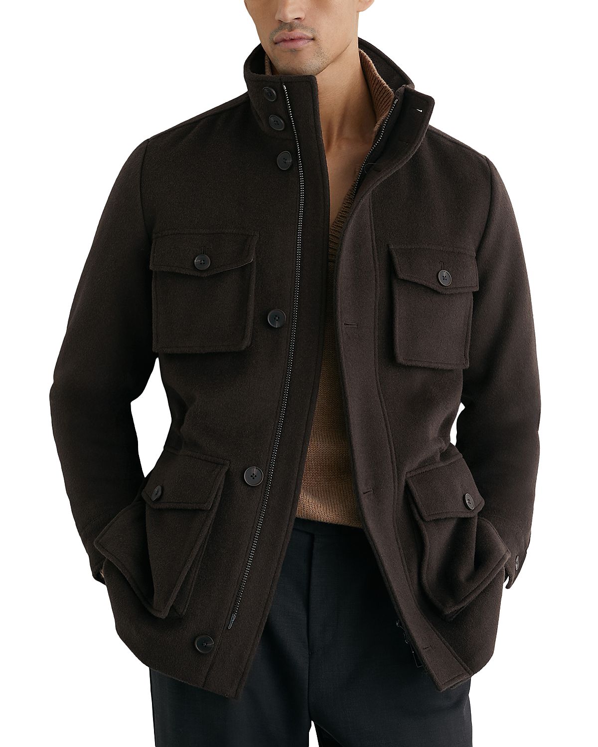 Reiss Trident Wool Four Pocket Coat