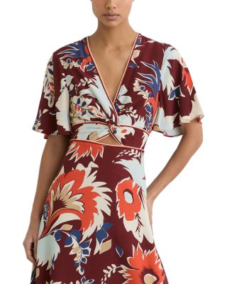 Asha Printed Midi Dress
