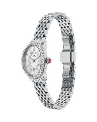 Serein Oval Diamond Stainless Steel Watch, 24mm x 27mm