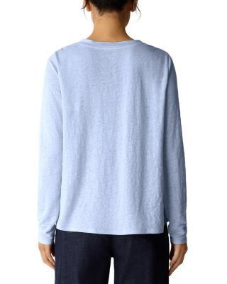 Petite Long Sleeve Linen Tee
