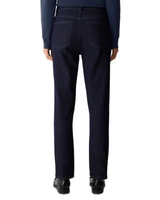 High Rise Slim Ankle Jeans in Deep Indigo