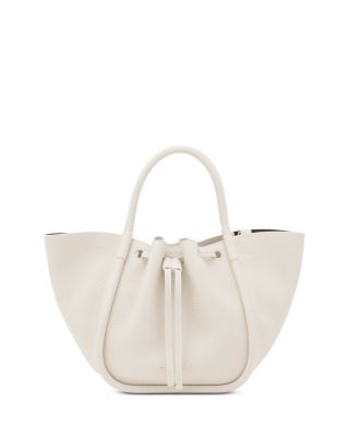 Small Ruched Leather Tote Bag