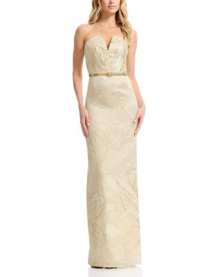Kahlani Draped Belted Sheath Gown