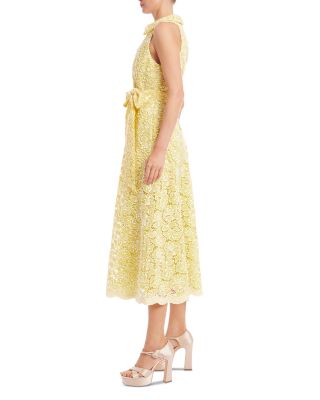 Eyelet Lace Halter Midi Dress