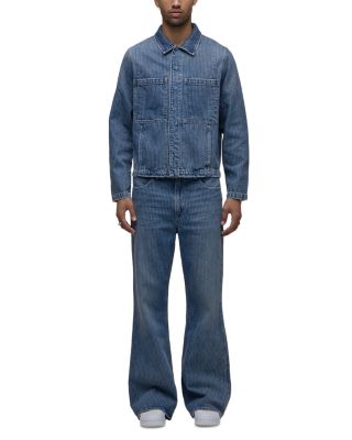 Striped Denim Work Jacket