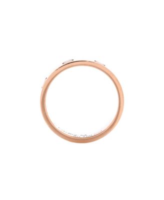  Love Wedding Band 1 Diamond Ring 18K Rose Gold with Diamond