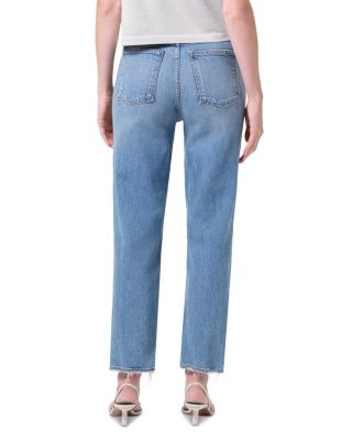 '90s Pinch Waist High Rise Straight Crop Jeans in Renew