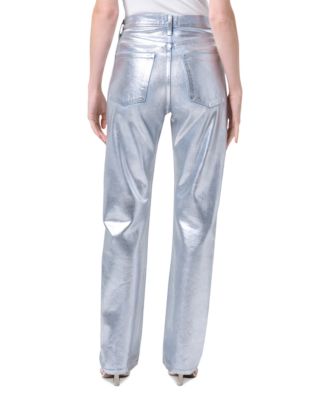 90's Mid Rise Loose Jeans in Tin Foil