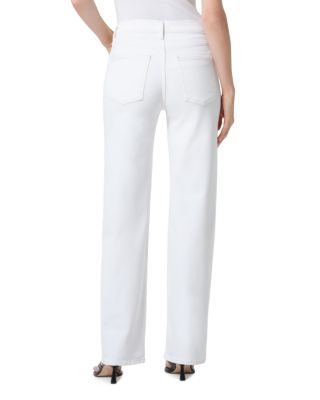 Harper Mid Rise Relaxed Straight Jeans in Whitewash