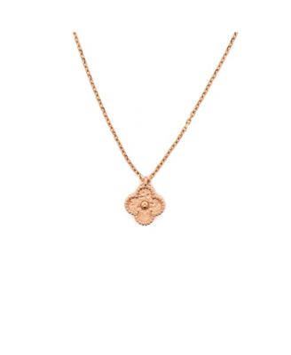 Sweet Alhambra Pendant Necklace 18K Rose Gold 15.75"