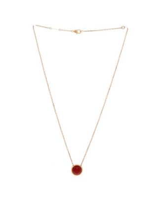 Perlee Couleurs Pendant Necklace 18K Rose Gold and Carnelian 16.5"