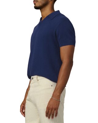 Knit Textured Pullover Polo