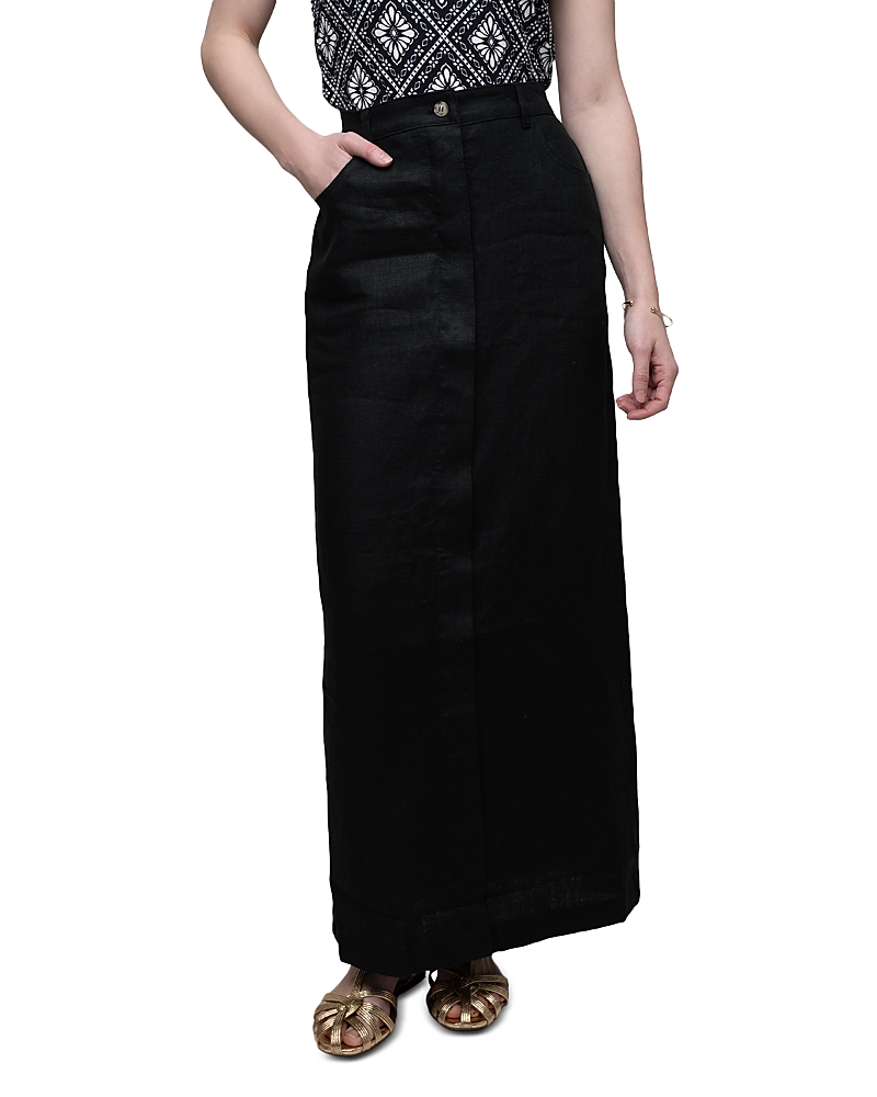 Point Linen Sheath Skirt