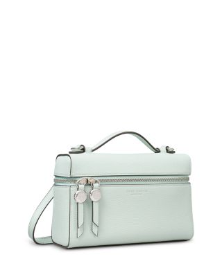 Slim Leather Top Handle Bag