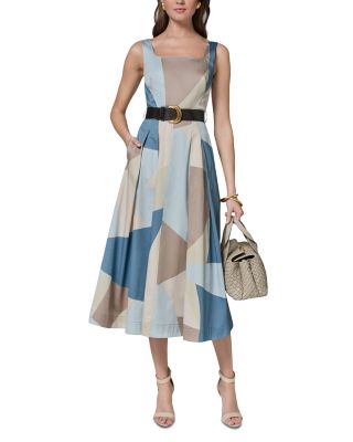 Cotton Stretch Midi Dress