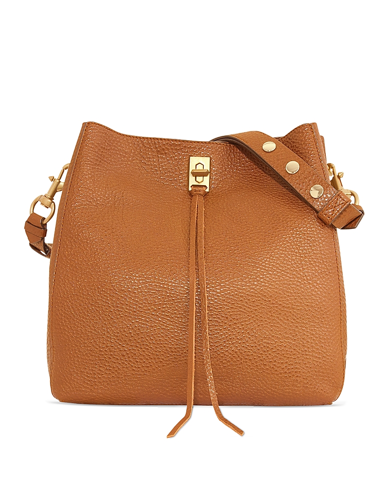Rebecca Minkoff Darren Medium Brown Pebbled Leather Shoulder Bag