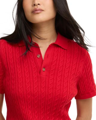 Hartland Cable Knit Polo Tee