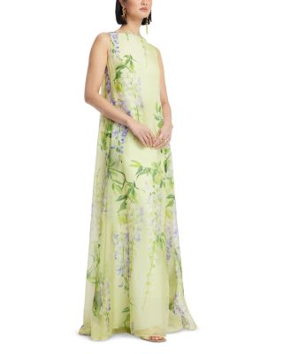 Yumei Silk Embellished Open Back Gown